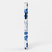 Portugees Tegels Mediterraan Blauw Bloemen Case-Mate iPhone Case (Achterkant/rechts)