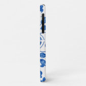 Portugees Tegels Mediterraan Blauw Bloemen Case-Mate iPhone Case (Achterkant/links)