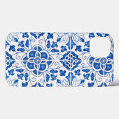 Portugees Tegels Mediterraan Blauw Bloemen Case-Mate iPhone Case (Achterkant (horizontaal))