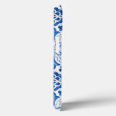 Portugees Tegels Mediterraan Blauw Bloemen Case-Mate iPhone Case (Achterkant / Rechts)