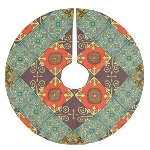 Portugees Tegels Talavera Stijl Patroon Kerstboom Rok