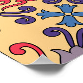 Portugees Tegels Talavera Stijl Patroon Poster (Hoek)