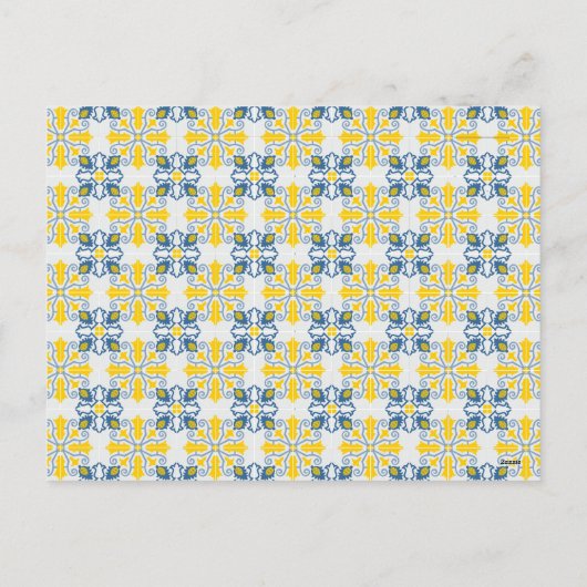 Portugees tegels Vrede en Vreugde Kerstkaart Feestdagenkaart (Achterkant)