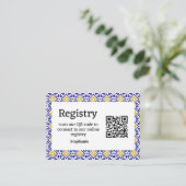 Portugees tegels Vrijgezellenfeest Registry Enclos Informatiekaartje (Staand voorkant)