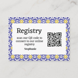 Portugees tegels Vrijgezellenfeest Registry Enclos Informatiekaartje