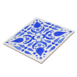Portugees thema Blauw witte Tegel Patroon Tegeltje<br><div class="desc">Deze naadloze keramische tegel heeft een kleurrijk bloemig ornament met Portugees thema dat ideaal is voor de keukenbacksplash of de vloer. Ik zie het als een accent in de badkamer.</div>