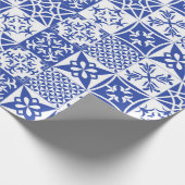 Portugees thema papier voor blauwe tegels (Hoek)