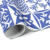 Portugees thema papier voor blauwe tegels (Rol Hoek)