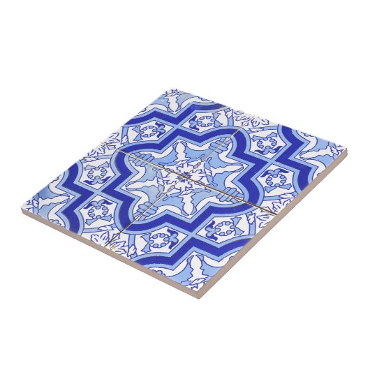 Portugees Tile Blue en White Tegeltje (Zijkant)