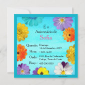 Portugees: Uitnodiging voor een verjaardag (Achterkant)