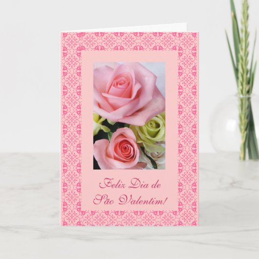 Portugees: Valentijnsdagen - Dia de Sao Valentin Feestdagen Kaart (Voorkant)