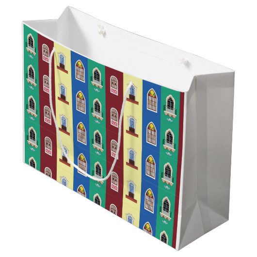 Portugees vensterthema groot cadeauzakje (Voorkant Gekanteld)