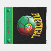 Portugees Vlag Voetbal | Naam Fleece Deken (Voorkant (Horizontaal))