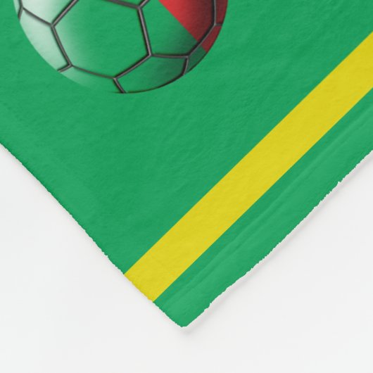 Portugees Vlag Voetbal | Naam Fleece Deken (Hoek)