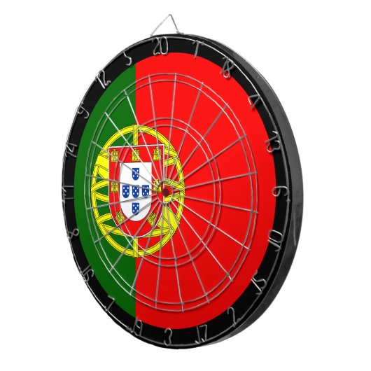 Portugees vlagdartboard en Portugal/spelboard Dartbord (Voorkant Rechts)