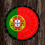 Portugees vlagdartboard en Portugal/spelboard Dartbord<br><div class="desc">Dartboard: Portugal & Portugese vlag,  leuke gezinsspelletjes - hou van mijn land,  zomergames,  feestdag,  vaders dag,  verjaardagsfeest,  universiteitsstudenten/sportfans</div>