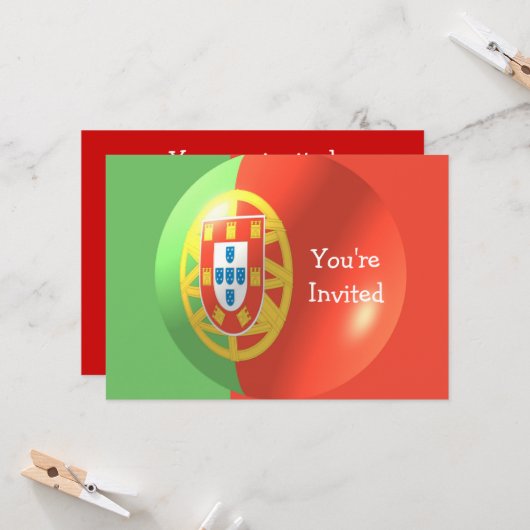 Portugees vlaggenontwerp Elke keer dat er een voor Kaart (Voorkant / Achterkant in situ)