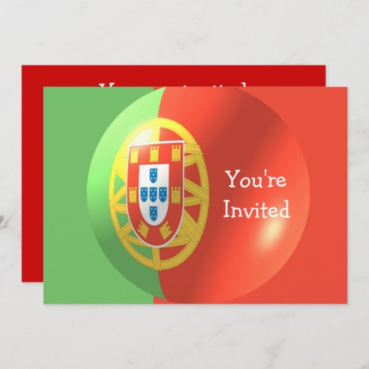 Portugees vlaggenontwerp Elke keer dat er een voor Kaart (Voorkant / Achterkant)