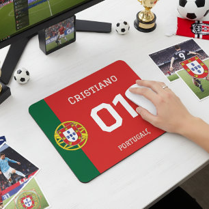 Portugees Voetbal Legende Aangepaste Naam Bureauma Muismat