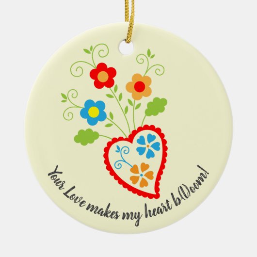 Portugees volkshart keramisch ornament (Voorkant)
