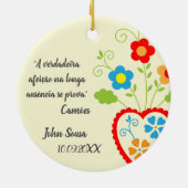 Portugees volkshart keramisch ornament (Achterkant)