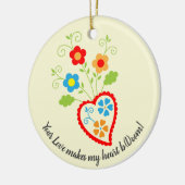 Portugees volkshart met het woord saudade keramisch ornament (Links)