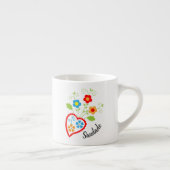 Portugees volkshart met saudade-woord espresso kop (Rechts)