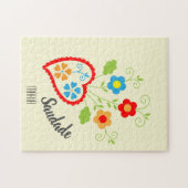 Portugees volkshart met saudade-woord legpuzzel (Horizontaal)