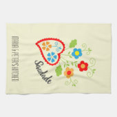 Portugees volkshart met saudade-woord theedoek (Horizontaal)