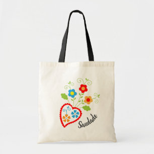 Portugees volkshart met saudade-woord tote bag