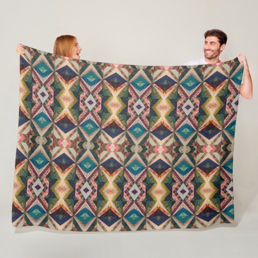 Portugees volkskunst design fleece deken (In situ)