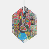 Portugees volkskunst keramisch ornament (Voorkant links)