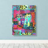 Portugees volkskunst ontwerp canvas afdruk (Insitu (Houten vloer))