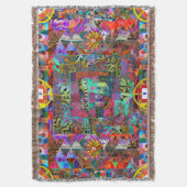 Portugees volkskunst ontwerp deken (Voorkant Verticaal)