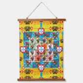 Portugees volkskunst ontwerp hangend wandkleed (Voorkant 2)