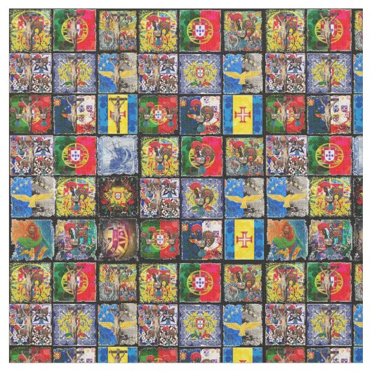 Portugees volkskunst ontwerp stof (Close Up)