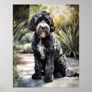 Portugees Water Dog Art Print Poster