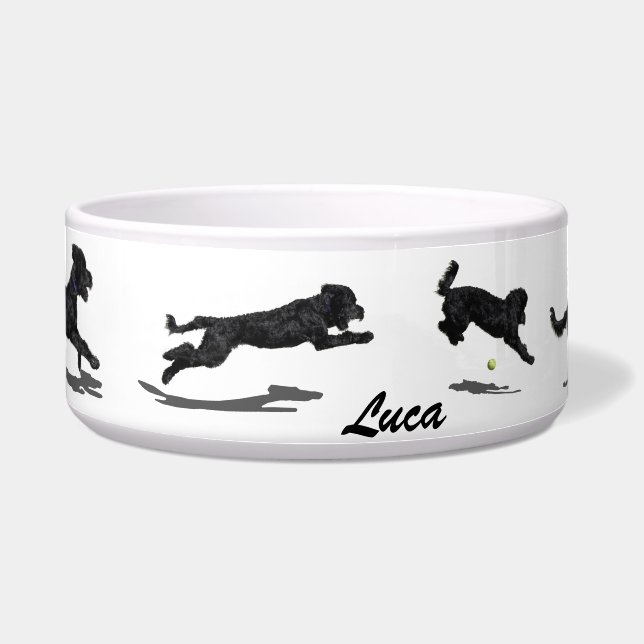Portugees water Dog Bowl Voerbakje (Voorkant)