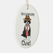 Portugees water Dog Dad keramisch Ornament (Rechts)