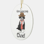 Portugees water Dog Dad keramisch Ornament (Links)