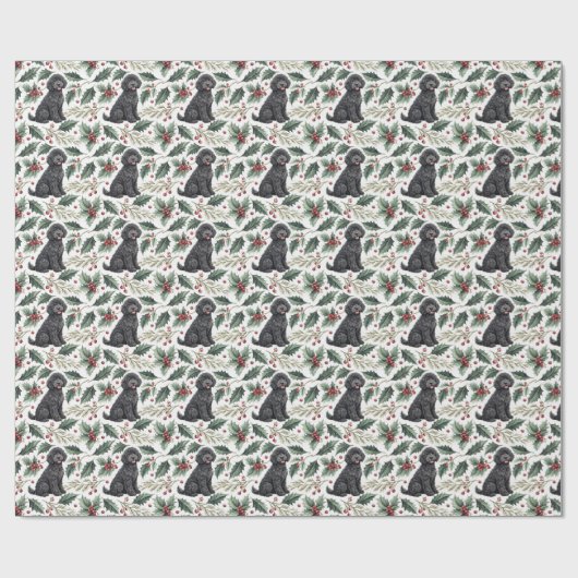 Portugees Water Dog Kerst Inpakpapier (Vlak)