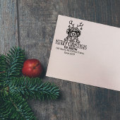 Portugees Water Dog Kerstmis retour adres Rubberstempel