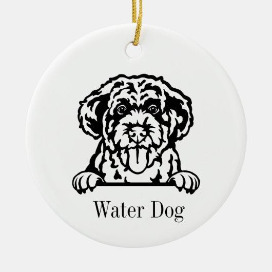 Portugees Water Dog ornament (Voorkant)