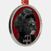 Portugees water Dog Ornament Red (Rechts)