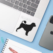 Portugees Water Dog Silhouet Vinyl Sticker (Laptop met iPhone)