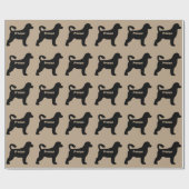 Portugees water Dog Silhouette Cadeaupapier (Vlak)