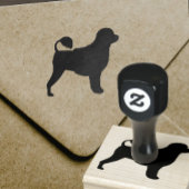 Portugees water Dog Silhouette Rubberstempel