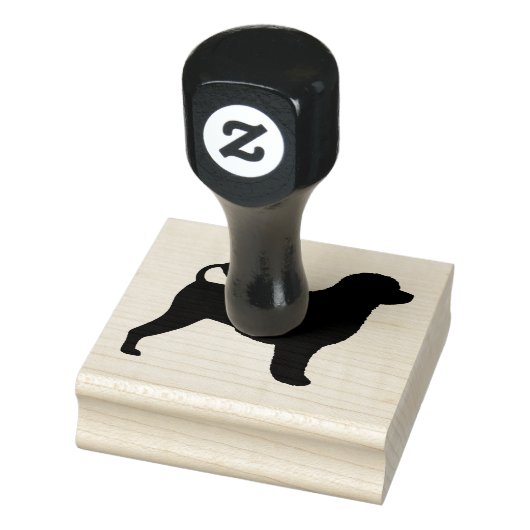 Portugees water Dog Silhouette Rubberstempel (Stempel)