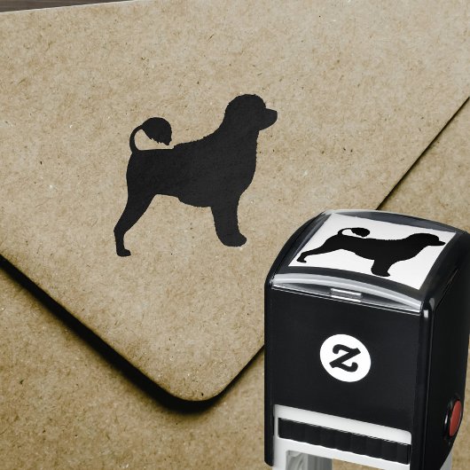 Portugees water Dog Silhouette Zelfinktende Stempel