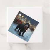 Portugees Water Hond Kerstfeest Seizoen Bedankjes Labels (In situ)